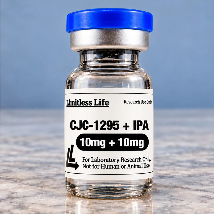 CJC 1295 (no DAC) 10mg + IPA 10mg laboratory research material